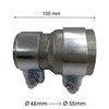 Pipe Reducer Exhaust Adapter Including 2 Mounting Clamps Broadband Clamp