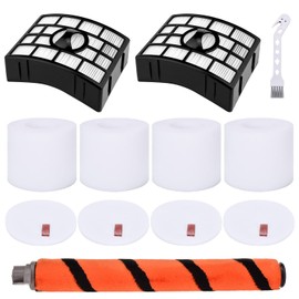 Leadaybetter Filter Replacement for Shark APEX DuoClean Lift-Away AX950 AX951 AZ1002 AZ1000 AZ1000W, 2 Black Filters, 4 Foam & Felt Filters, 1 Brush Roll, Compare to Part # XFF650 & XHF650 & 1173FT950