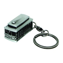NS San Francisco Cable Car Metal 3D Key Chain Shiny Pewter 59435