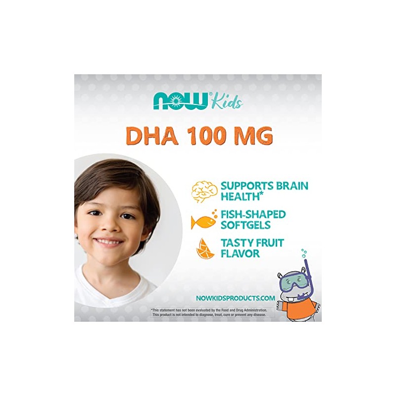 NOW DHA Kids Chewable,60 Softgels