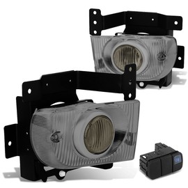 DNA MOTORING FL-HC924-SM Assembly Fog Light Driver & Passenger Side Enhance visibility [Compatible with 92-95 Honda Civic Sedan]