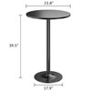 Furmax Bistro Pub Table Round Bar Height Cocktail Table Metal