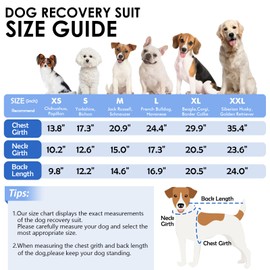 MORVIGIVE Surgical Onesie for Dogs - Rose, XLarge - Dog Surgical Recovery Suit Male, Dog Pajamas with Long Sleeves, Abdominal Wound Bandages Surgical Suit for Female Dogs Spay - Beagle, Corgi