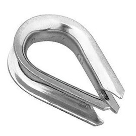 DuraBrite Wire Rope Thimbles (25-Pack) - 316 Stainless Steel Material, Light-Duty, Marine Grade - for Wire Rope Diameters 1/4"