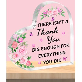 TTOVEN Thank You Gifts for Women Men,Thank You Gift,Heart Acrylic Thank-You Plaque For Colleague, Boss,Volunteer,Nurse,Doctor,Manager,Director, Teacher,Appreciation Presents