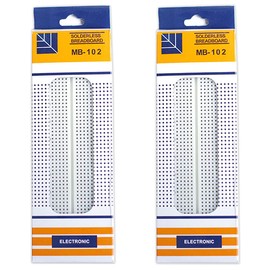 UMTMedia® MB102 Breadboard 830 Tie Point Solderless Plug-in Prototype PCB Board Kit for Arduino (Pack of 2)