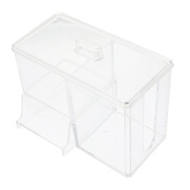 Healvian Cotton Pad Storage Case Compartment Container for Organizing Cotton Swabs and Makeup Essentials Durable Vanity Organizer for Bedroom Bathroom and Office Use