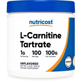 Nutricost L-Carnitine Tartrate Powder (100 Grams) - 1 Gram per Serving; 100 Servings