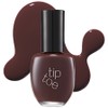 Tip Toe Andante Nail Polish 208 Coco, Deep Brown, 10ml, 1 Piece / 팁토우 안단테 네일 폴리쉬 208 코코, 딥브라운, 10ml, 1개