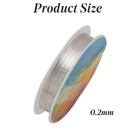 25M 0.2mm Jewellery Wire Copper Craft Tarnish Resistant Beading Silver Jewelry Making Supplies Crafting