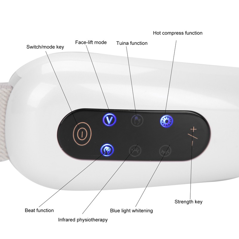 Electric Micro Current Vibration Beauty Machine Light Therapy Face Lifting