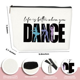 FTIRPW Dance Bag Ballet Ballerina Makeup Bag, Dancer Gifts Inspirational Recital Gifts for Women