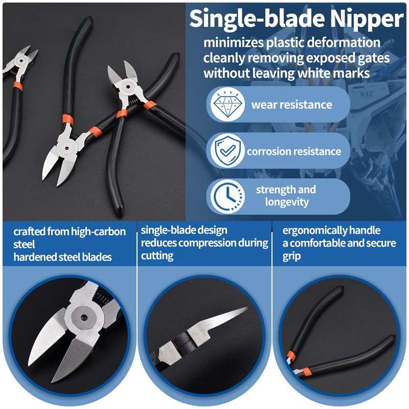 Waltool 15Pcs Gundam Modeling Tools Set, Basic Modeler Craft Hobby