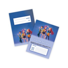 Huxters 14 pcs K-Pop Inspired Birthday Party Invitations – Golden Sasha Theme, Invitation for Girl Bday Childrens Parties Supplies (K-Pop)