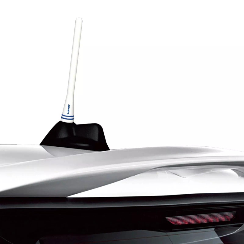 VMS 4.75 INCH SHORT WHITE ANTENNA FOR FORD F150 F250