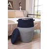 26"x20" Handcrafted Tall Cotton Rope Basket with Lid, Stylish Flagon