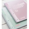 BRUNNEN College Notepad Premium Student "Pastel" A4 Pastel Colours