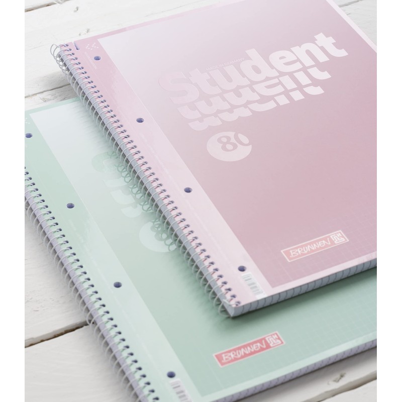 BRUNNEN College Notepad Premium Student "Pastel" A4 Pastel Colours