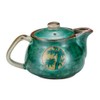 Kutani Potted Teapot, Green Round Crest K8-551