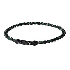 Phiten Tornado Titanium Necklace - Baseball Sports Necklace, Aqua-Titanium Technology (Black/Gold, 18 Inch)