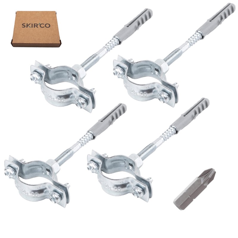 SKIR'CO Pack of 4 Pipe Brackets for Diameter 25-28 mm