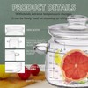 Jjojcll 2.3L(75oz) Glass Cooking Pot with Lid,Handmade Borosilicate Glass Stockpot
