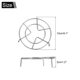 uxcell Steam Rack 5.5" Dia Stainless Steel Trivets Steaming Steamer Rack Basket for Pots, Electric Pressure Cooker, Pan, Silver (1.2" Tall)