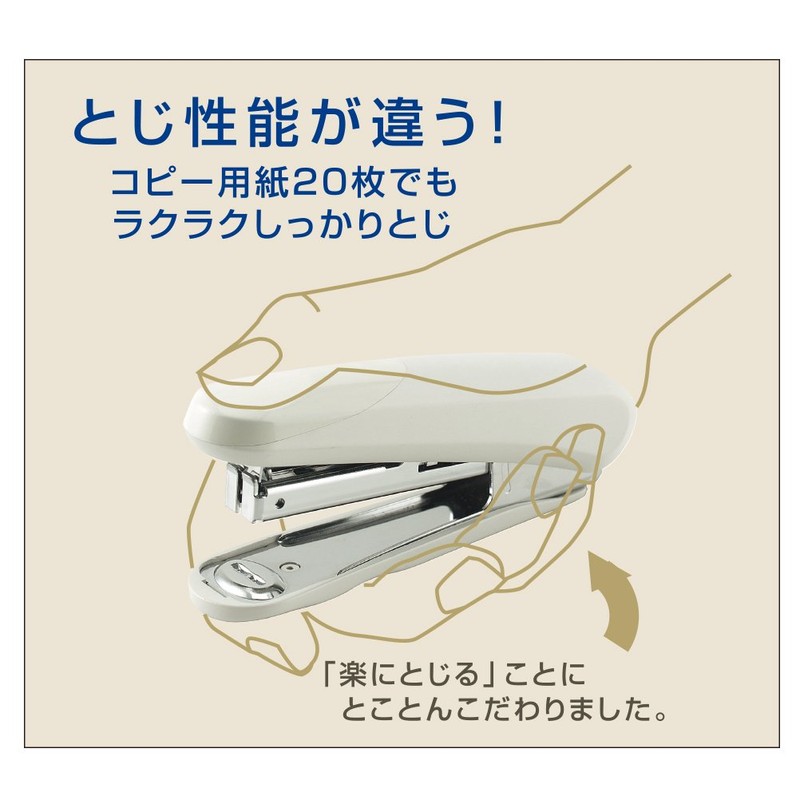 プラス ホッチキスラクヒット針付 ホワイト ST-010RH WH 30-985