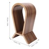 Headphone Holder Bluetooth Headset Integrated Curved Display Stand Storage AccessoryWood