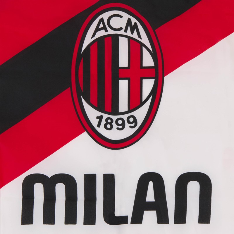 A.C. Milan - Bandiera, Prodotto Ufficiale, Nero-Rosso-Bianco, 0