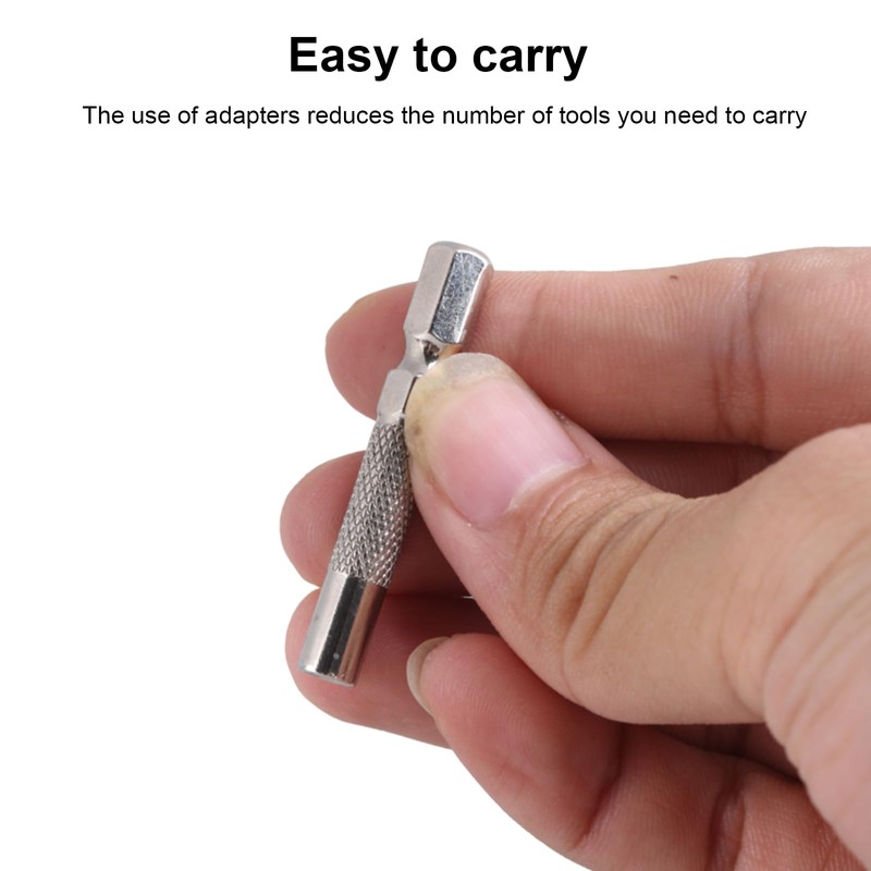 PTILSERY Hexagon Shank 6.35mm 1/4"" Insert Bit Adapter To 4mm