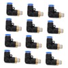 12Pcs 90 Degree Air Pipe Quick Connect Right Angle Tube