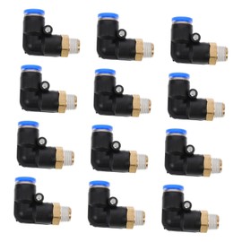 12Pcs 90 Degree Air Pipe Quick Connect Right Angle Tube Fittings for Efficient Sealing Performance