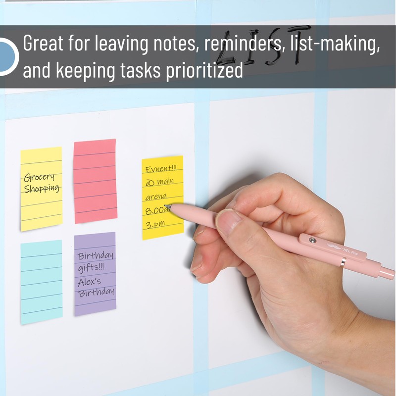 Mr. Pen- Lined Sticky Notes 1.5" x2", 6 Pads, 60
