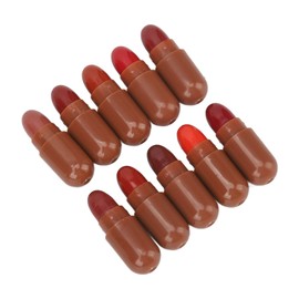 Juego de Pastillas de Lápiz Labial de Maquillaje en Cápsula Mini, 10 Colores, Lindo Portátil, Hidratante, Resistente Al Agua, Lápices Labiales Mate de Larga Duración para