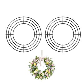 2 Pack Wreath Frames 8 Inch, Round Metal Wreath Form