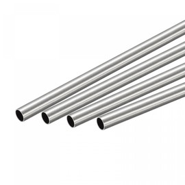 uxcell 304 Stainless Steel Round Tube 6mm OD 0.4mm Wall Thickness 300mm Length 4 Pcs