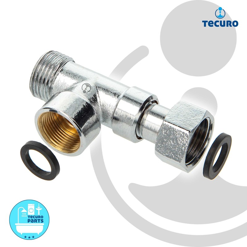 tecuro - T-piece branch distributor for angle valve, G 3/8