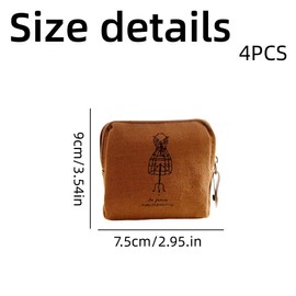 BZKSER Coin Bag - 4 Pieces Small Purse Women's Small Purse Women's Small Mini Purse Women's Mini Purse Women's Coin Purse for Coins Cards Keys