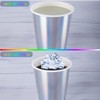 CEILIWEN 100 Pack 9oz Iridescent Holographic Rainbow Paper Cups -