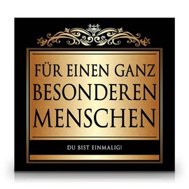 Udo Schmidt Aufkleber Flaschenetikett Etikett Für einen ganz besonderen Menschen Elegante Gold