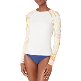 Billabong Women's Classic Long Sleeve Rashguard, Salt Crystal Print, Medium