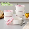 Mfacoy Ramekins with Lids Set of 6, 8 oz Porcelain