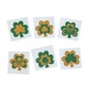 Glitter Shamrock Temporary Tattoos : package of 12