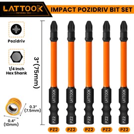 3-Inch PZ2 Impact Pozidriv Bit Set