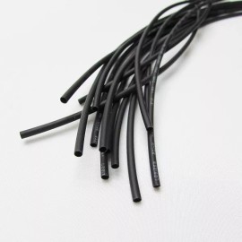 Salipt 3/128" ID Black Heat Shrink Tube 2:1 ratio polyolefin (25 ft) inch/feet/to 0.6mm