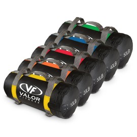 Valor Fitness SDB-20 Pre-Filled Sandbag, 20 lb,Black/Red