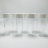 12Pcs 25ML Empty Clear Plastic Test Tubes with White Screw