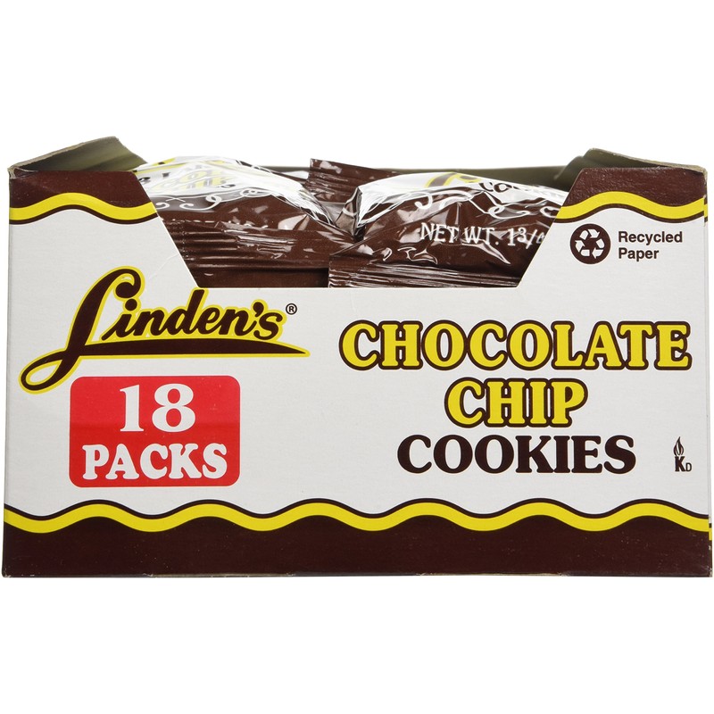 Linden's Chocolate Chip Cookies, 3 Cookies Per Pack (18-1.75oz. Packs