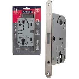 APECS Mortice Lock Magnetic Lock Modern Silent with Strike Plate for Interior Doors in Home and Office Models APECS 5300-MC-PZ (Profile Cylinder)